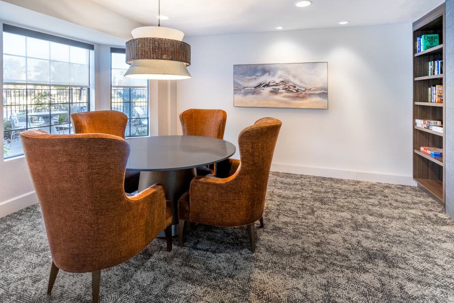 Meeting room with leather chairs